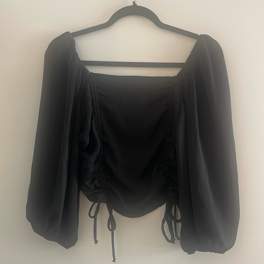 Long Sleeve Ruched Front Top
